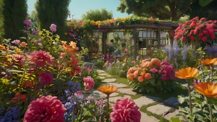 Fototapeta premium flowers in the park