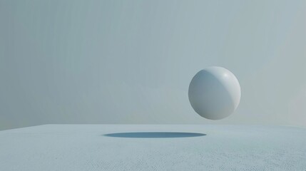 A minimalist scene with a single juggling ball, set against a plain background with minimal distractions