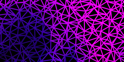 Dark purple vector triangle mosaic background.