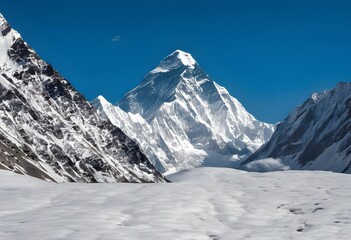 Fototapeta premium A view of the Mountain K2 in the Himalayas