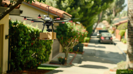 Drone Delivery in Suburban Neighborhood