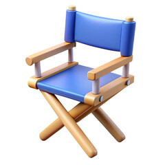 Movie director's chair 3d icon isolated
