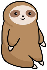 Sloth | Cute Animal | Adorable Mammal Illustration | Vector Rainforest Giant Sloth