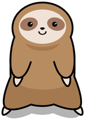 Sloth | Cute Animal | Adorable Mammal Illustration | Vector Rainforest Giant Sloth