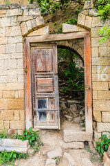 Ruins of the Caucasian mountain village of Gamsutl in Dagestan, Russia