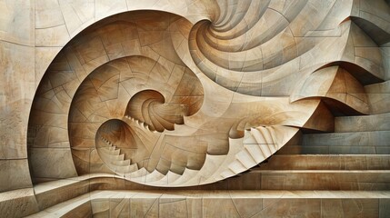 Obraz premium Abstract Carved Stone Texture