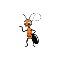 Fototapeta premium Flat Modern icon of Ant speaks vector Illustration 