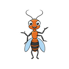 Fototapeta premium Flat Modern icon of Ant speaks vector Illustration 