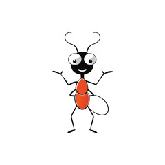 Fototapeta premium Flat Modern icon of Ant speaks vector Illustration 