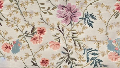 A detailed view of a floral design on a clean white backdrop, illustrating elements of textile artistry and creative patterns in a rectangular layout