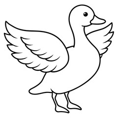 Obraz premium White duck illustration vector