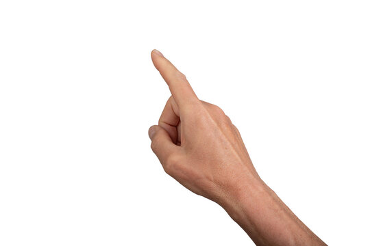 Index finger reaching t touch, tap, click, indicate isolated on white background., transparent PNG