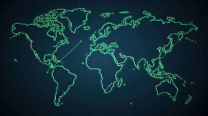Naklejka premium world map