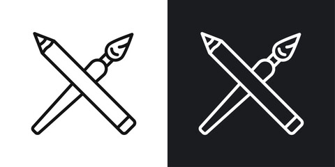 Pencil paintbrush icon