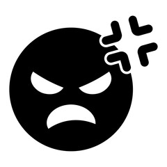 怒りの顔アイコン
