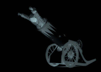 astronaut is ready to launch