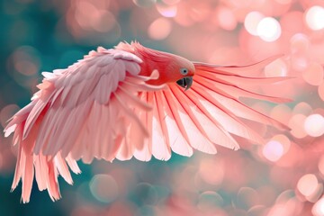 Obraz premium Soft Fashion pink feathers. Soft fashion. Generate Ai