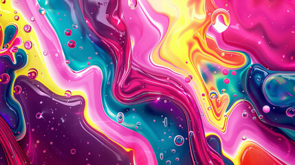 Psychedelic liquid background showcasing vibrant colors and dynamic shapes, creating an eye-catching visual experience.