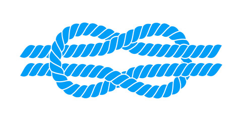 Sailor nautical knot. Nautical rope infinity sign. Png clipart isolated on transparent background © paketesama