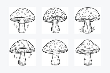 Mushroom Silhouette vector illustration