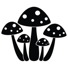 Mushroom Silhouette vector illustration
