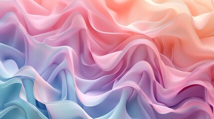 Fototapeta premium Abstract background with soft pastel waves. Gradient colors. For designing apps or products.