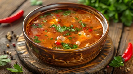 The national cuisine of Turkey. Adana soup.