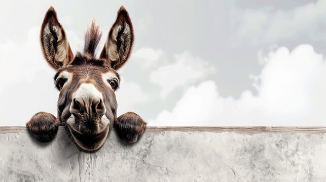 Funny donkey banner with copy spacing