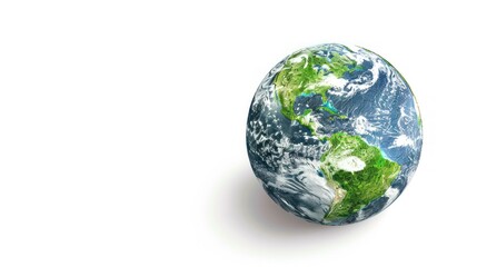 Fototapeta premium Earth Globe on a White Background
