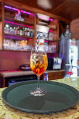 drink aperol on the bar