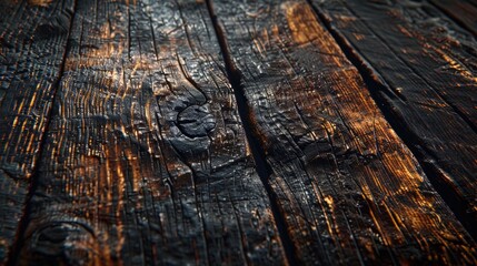 Obraz premium Textured dark brown antique wood
