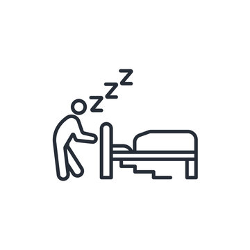 recommend clip art: sleepwalking icon. vector.Editable stroke.linear style sign for use web design,logo.Symbol illustration.