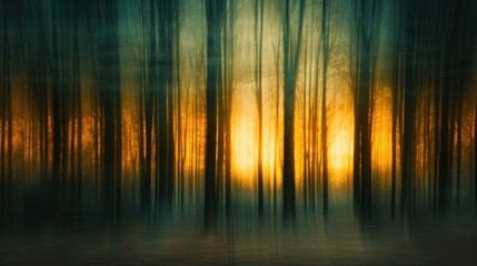 Golden Hour in the Misty Forest