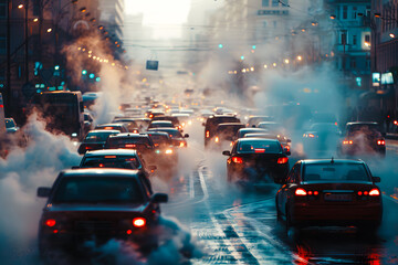 Pollution urbaine de l'air due à la circulation automobile