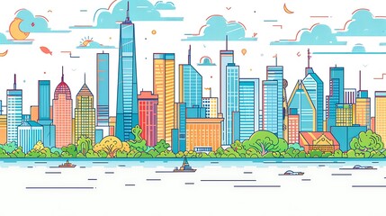 city, building, town, vector, urban, skyline, cityscape, illustration, house, architecture, green, skyscraper, eco, design, business, home, icon, buildings, construction, street, ecology, downtown, to