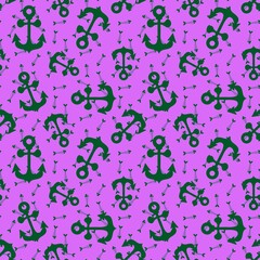 Summer sea anchors seamless pattern for fabrics and clothes and wrapping paper