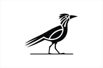 Bird silhouette vector art icon
