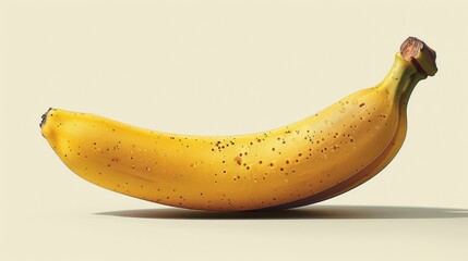 A yellow banana peeled, on a light background, in a flat illustration style, in white letters, with a simple and minimalistic design, at a high resolution,