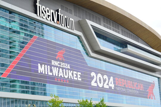 Fiserv Forum is being used to hold the 2024 RNC, Republic National Convention. 