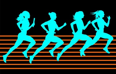 atletas, siluetas, salto, pertiga, deporte, vectores, ilustracion, corriendo, carrera, deporte