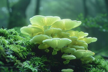 Bioluminescent Fungus Lighting Up the Forest