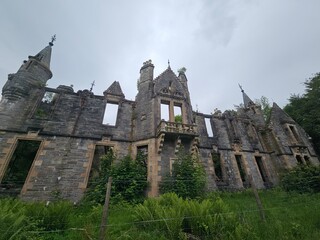 Dunalastair House, castle ruin, Scotland