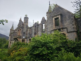 Dunalastair House, castle ruin, Scotland