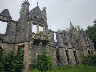 Dunalastair House, castle ruin, Scotland