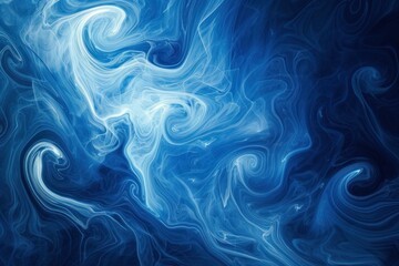 Fototapeta premium Elegant deep blue smoke patterns swirling in a mesmerizing abstract background