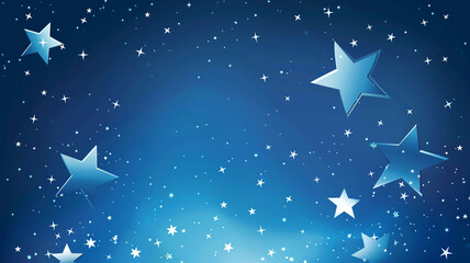 Christmas blue background with stars