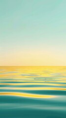 Obraz premium Serene abstract ocean background with golden reflections under a pastel sky for tranquil design concepts