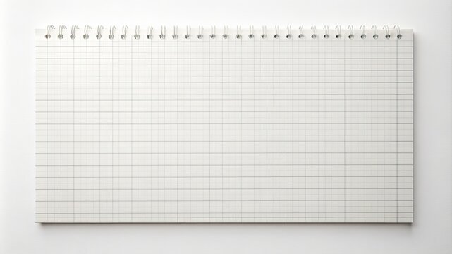 A spiral bound notebook with a white background