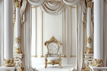 Elegant Throne in a Splendid Room