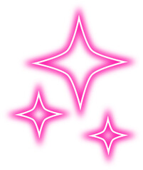 pink neon stars 